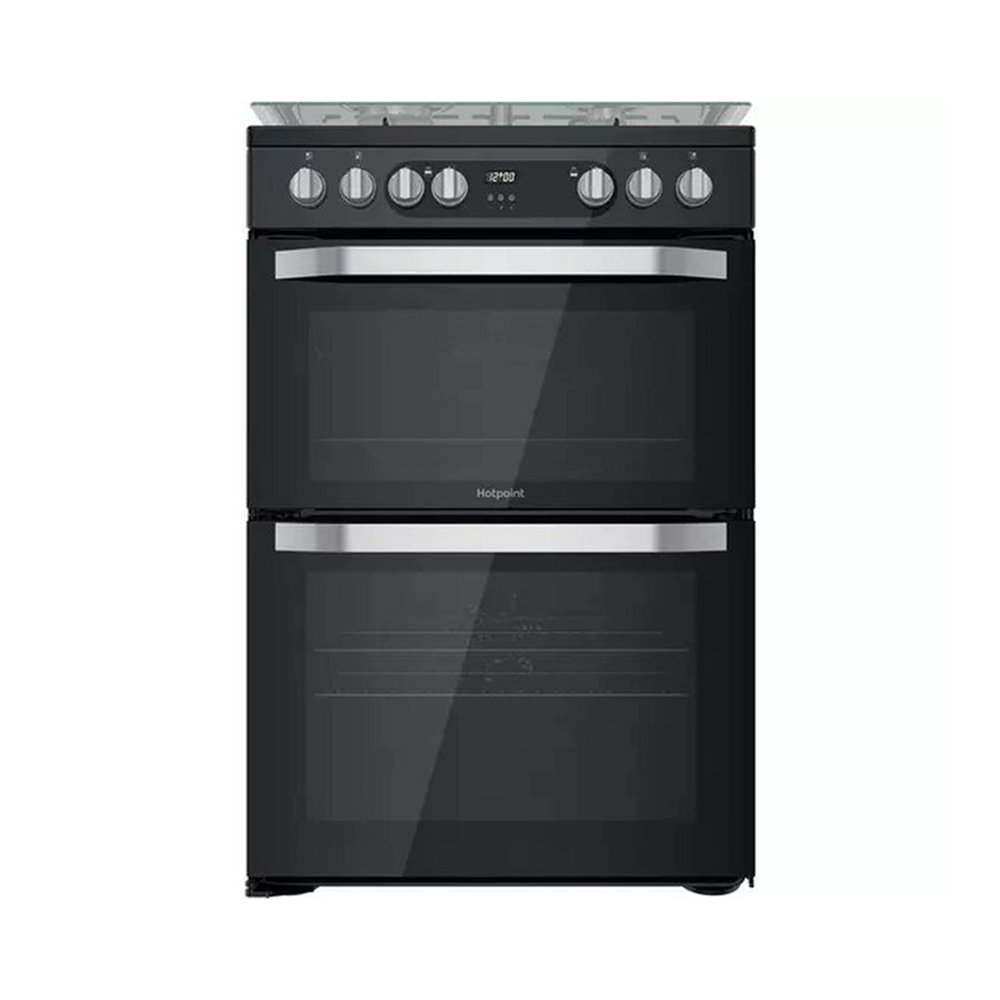 Hotpoint HDM67G9C2CB 60cm Dual Fuel Double Cooker – Black
